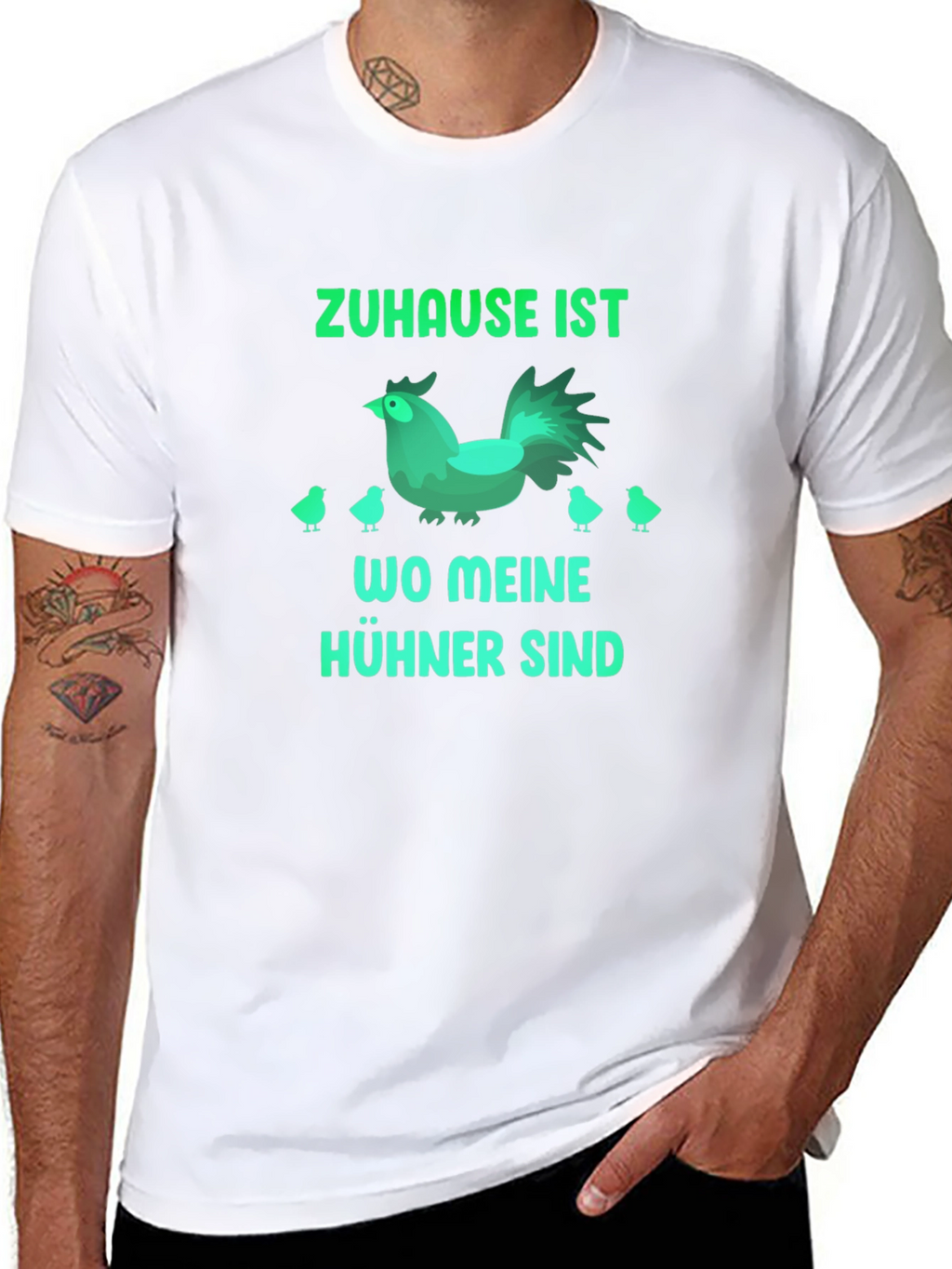 Zuhause Ist Wo Meine Hühner Sind Chicken Graphic T-Shirt