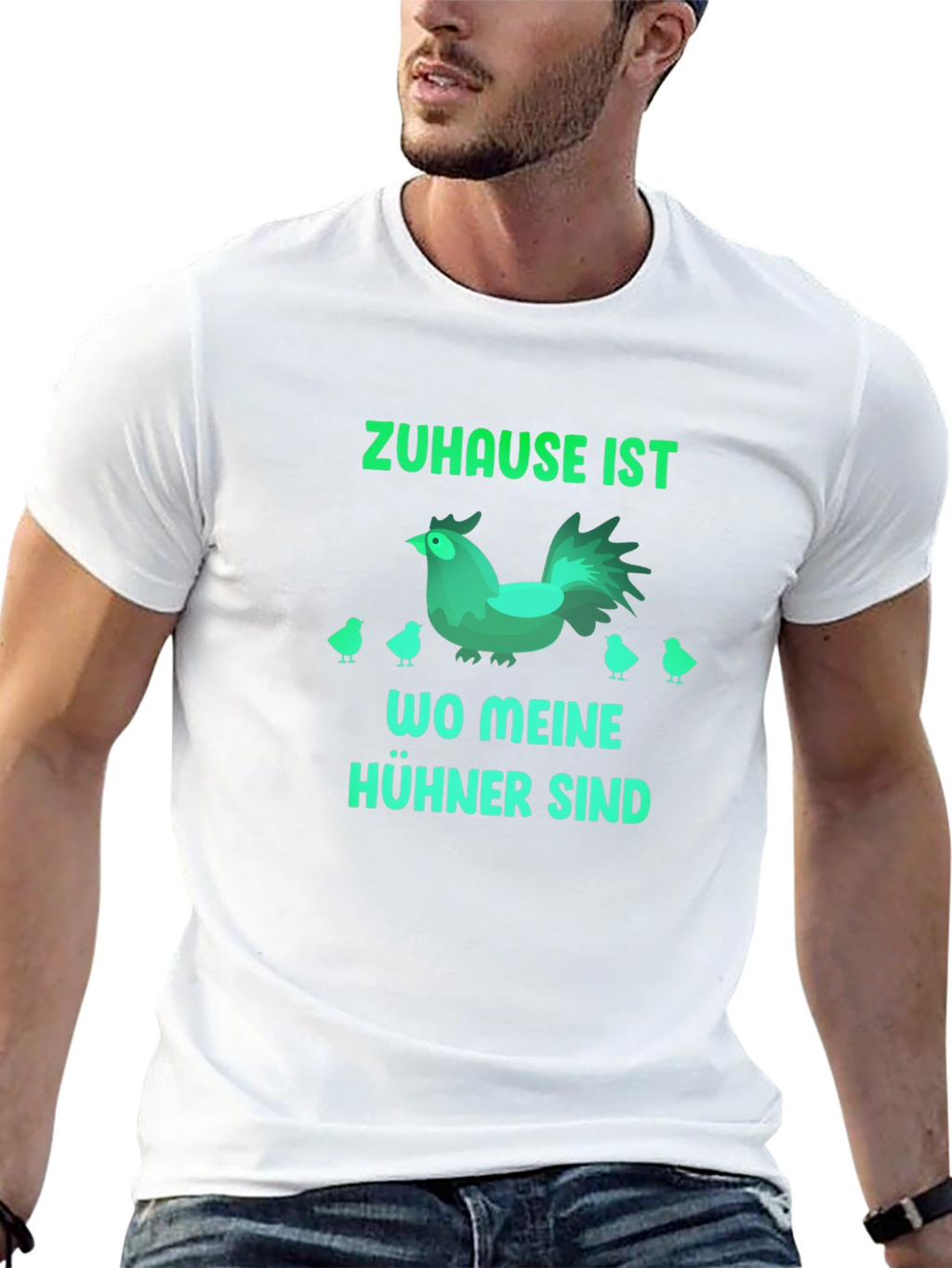 Zuhause Ist Wo Meine Hühner Sind Chicken Graphic T-Shirt