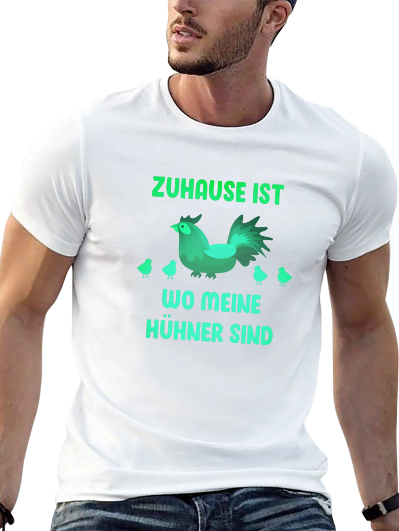 Zuhause Ist Wo Meine Hühner Sind Chicken Graphic T-Shirt