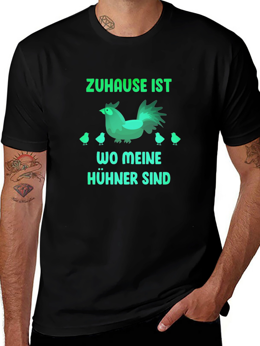 Zuhause Ist Wo Meine Hühner Sind Chicken Graphic T-Shirt