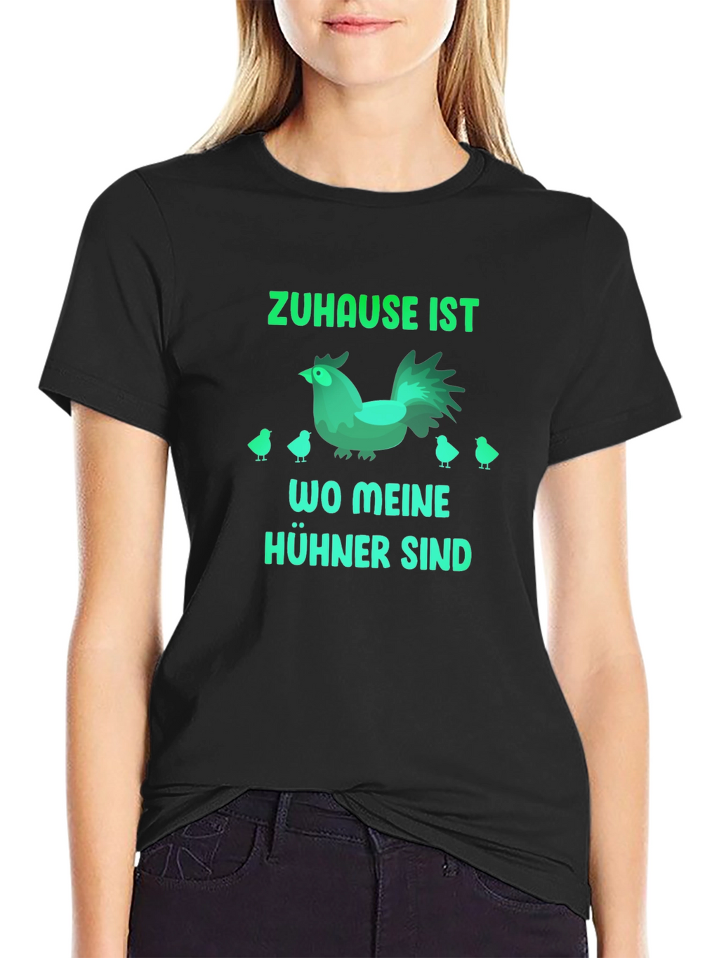 Zuhause Ist Wo Meine Hühner Sind Chicken Graphic T-Shirt