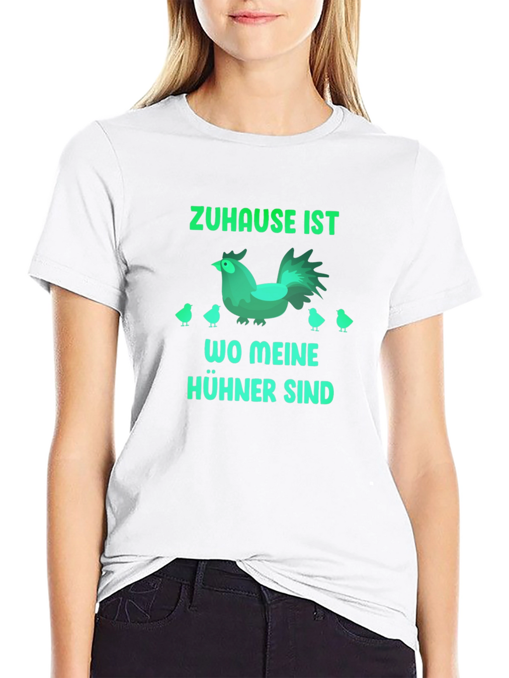 Zuhause Ist Wo Meine Hühner Sind Chicken Graphic T-Shirt