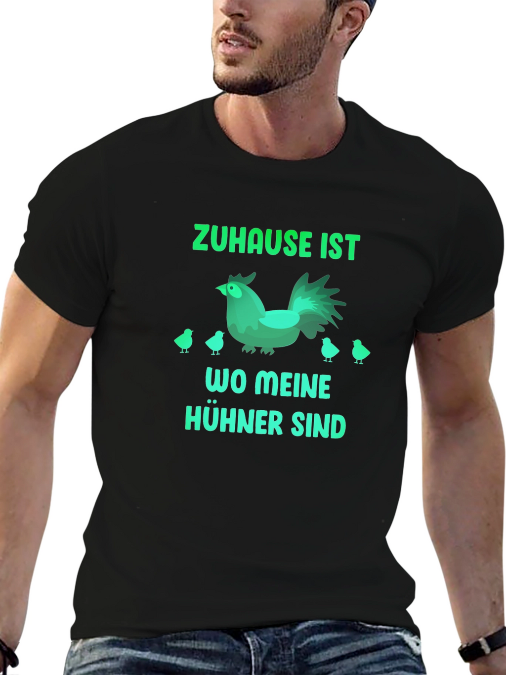 Zuhause Ist Wo Meine Hühner Sind Chicken Graphic T-Shirt