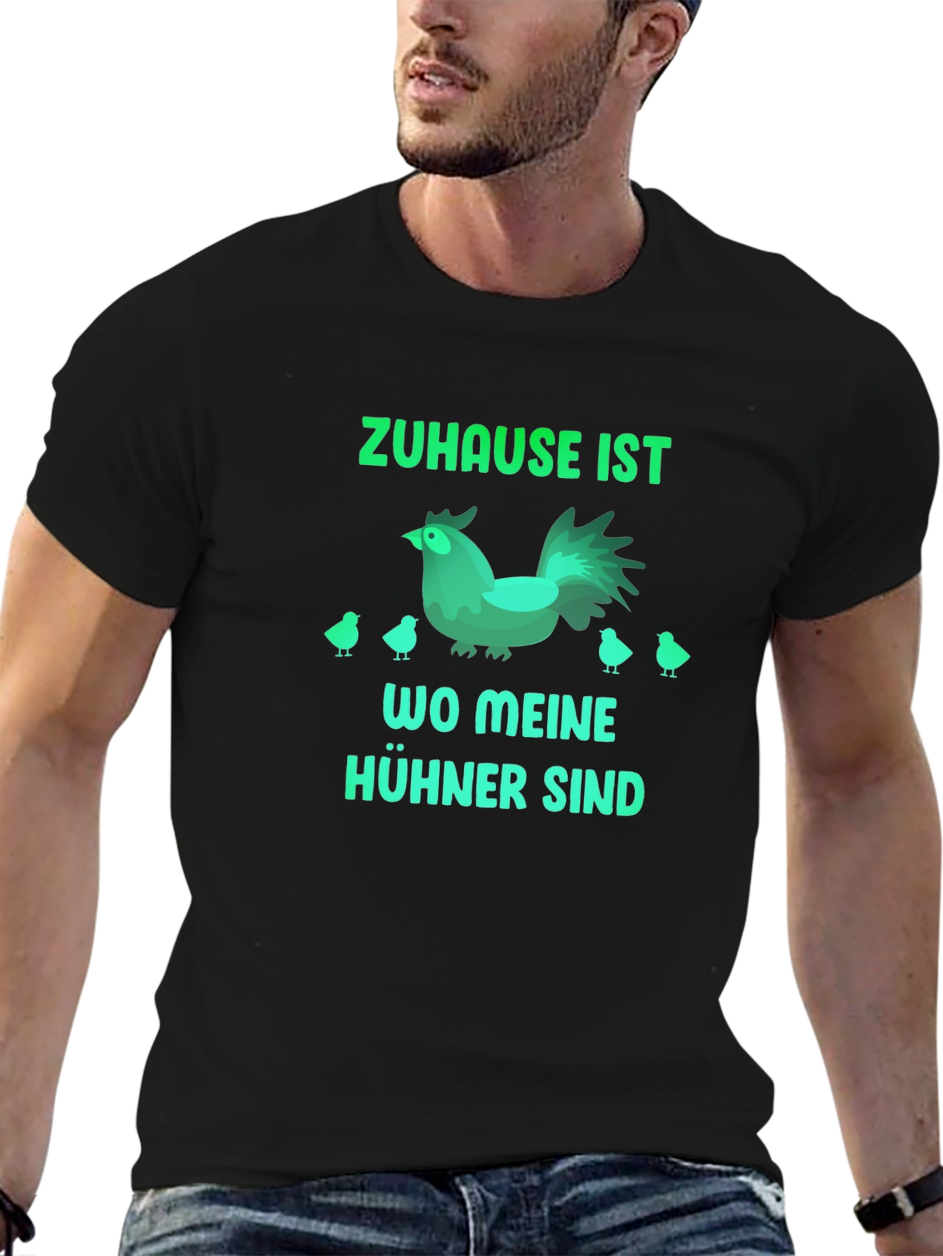 Zuhause Ist Wo Meine Hühner Sind Chicken Graphic T-Shirt