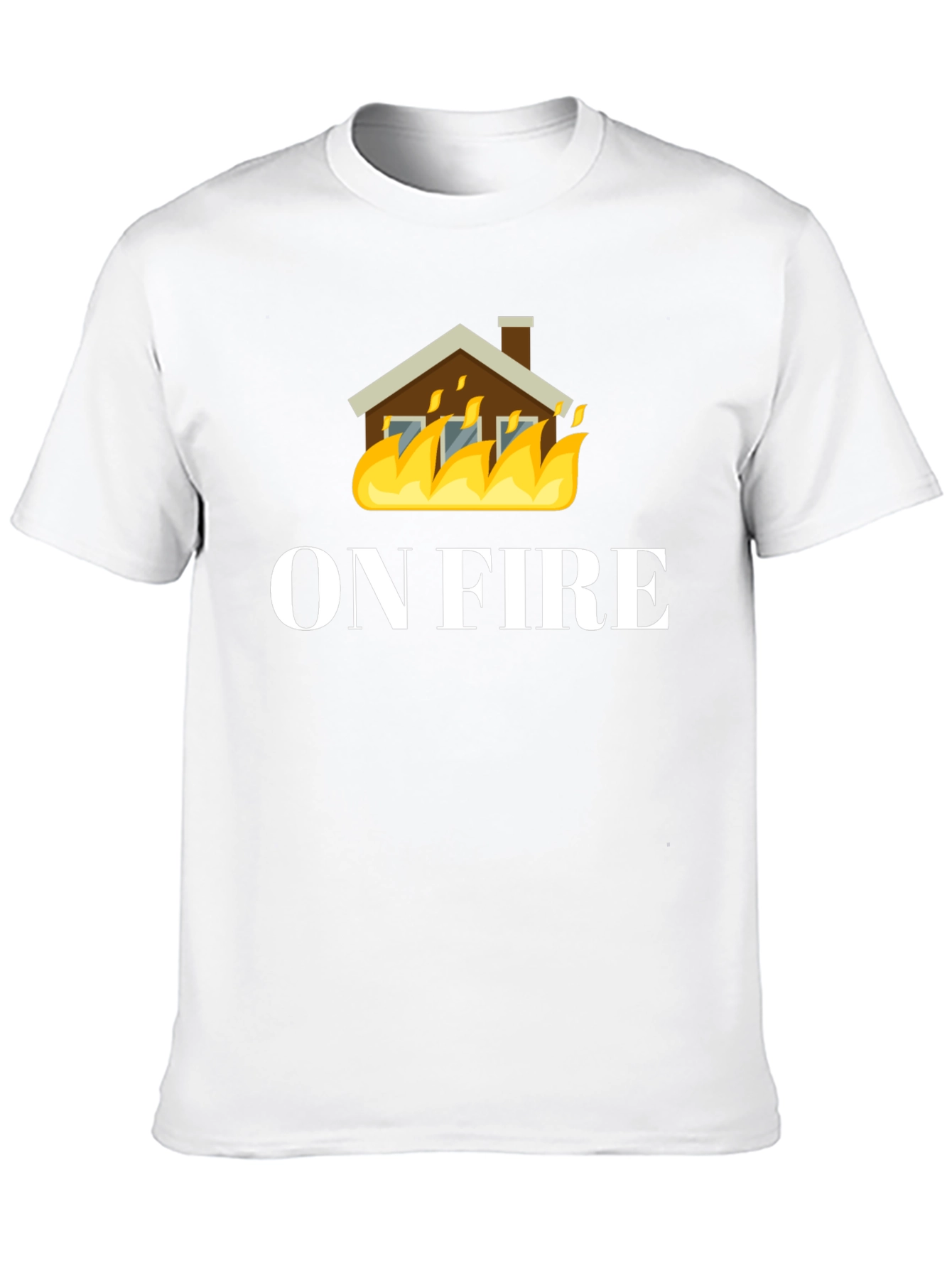 On Fire Graphic Tee - Black Cotton T-Shirt