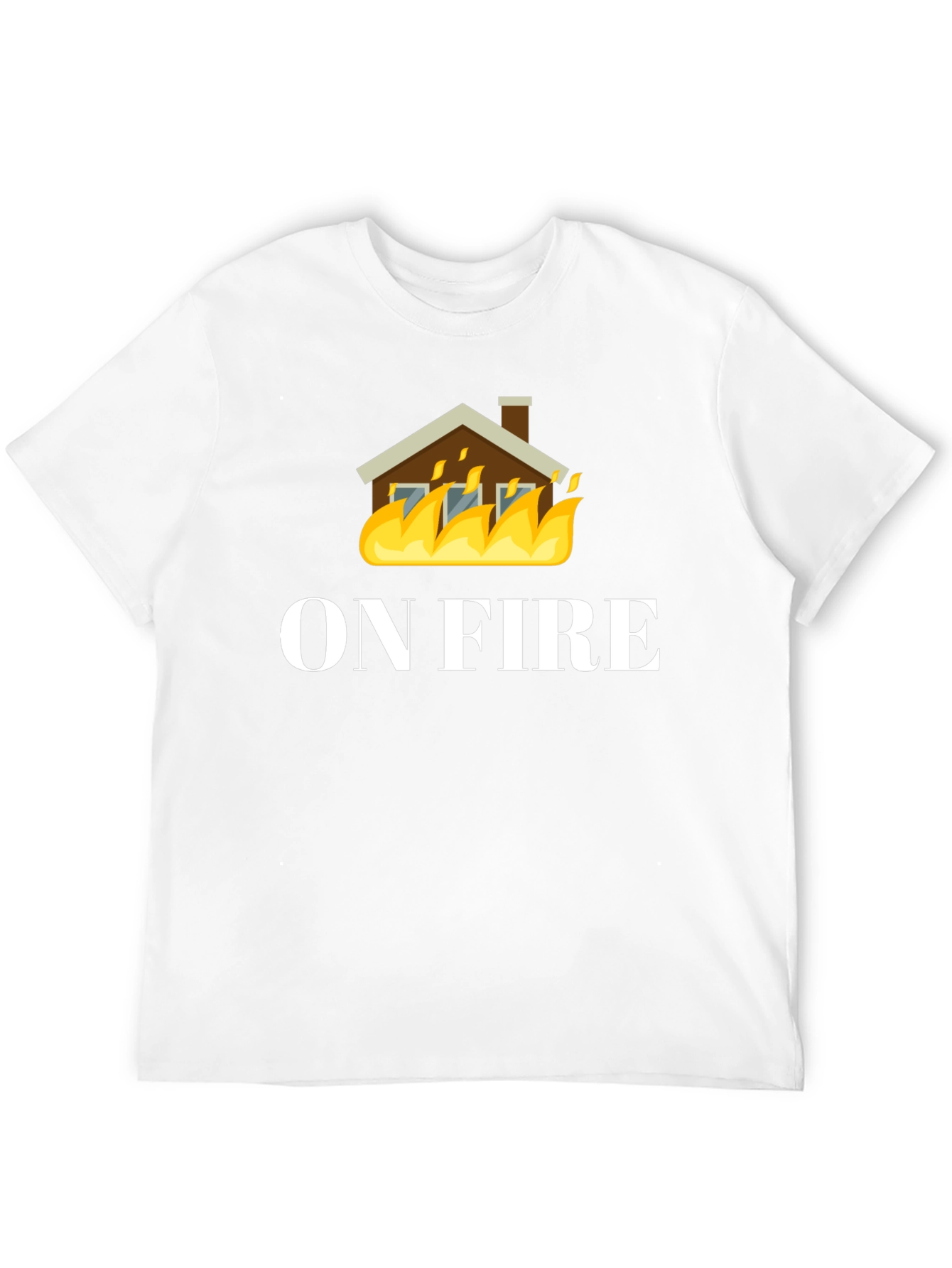 On Fire Graphic Tee - Black Cotton T-Shirt