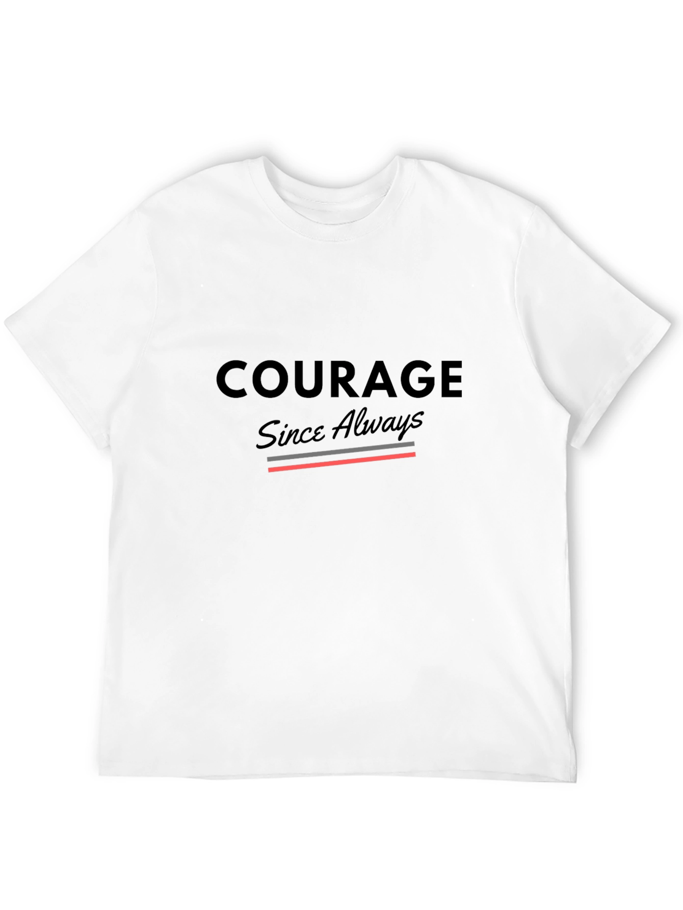 Courage Since Always Black Graphic Tee