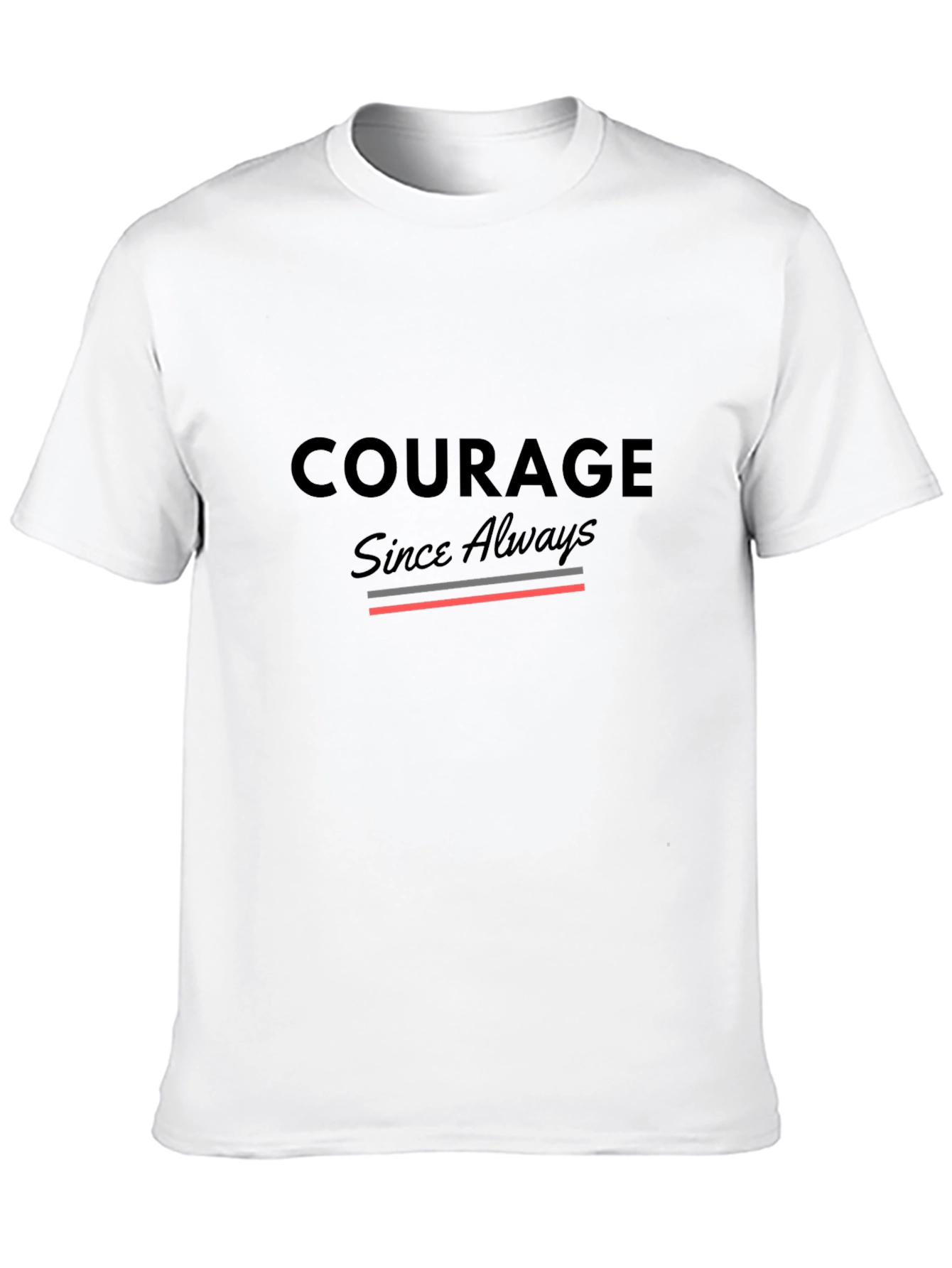 Courage Since Always Black Graphic Tee