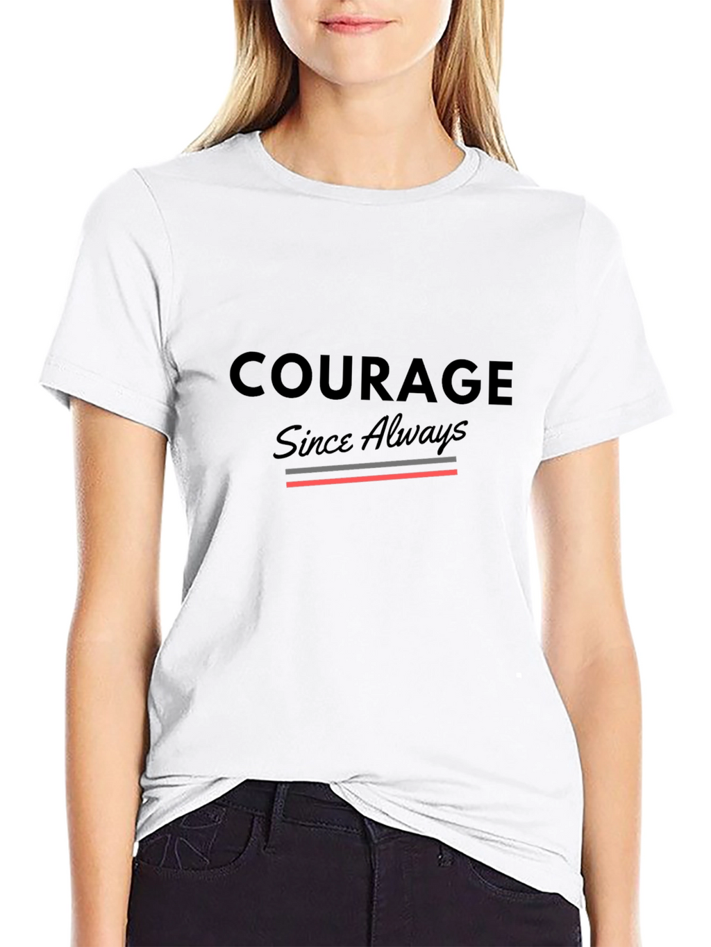 Courage Since Always Black Graphic Tee