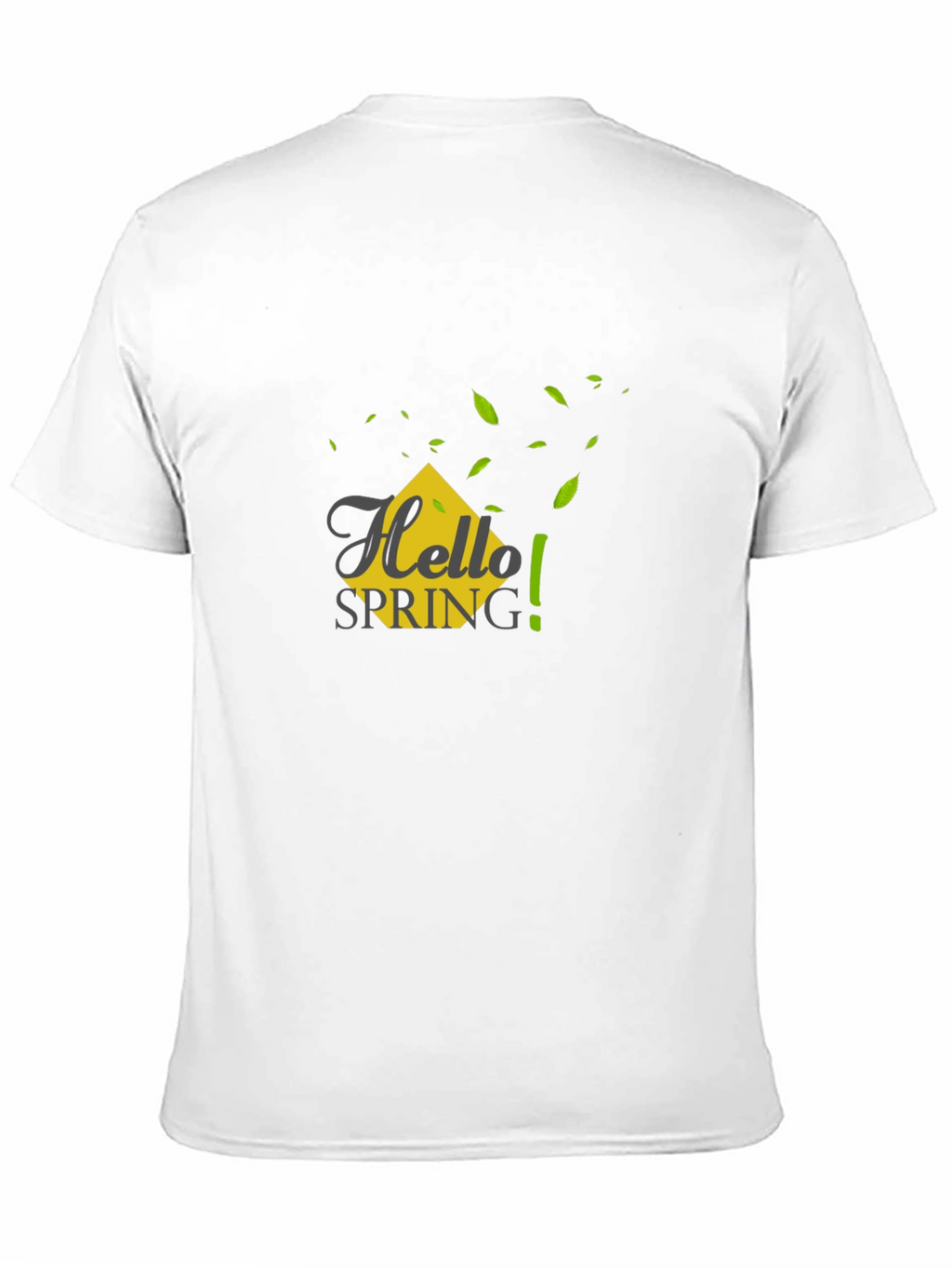 Hello Spring Graphic Tee - Black Casual T-Shirt