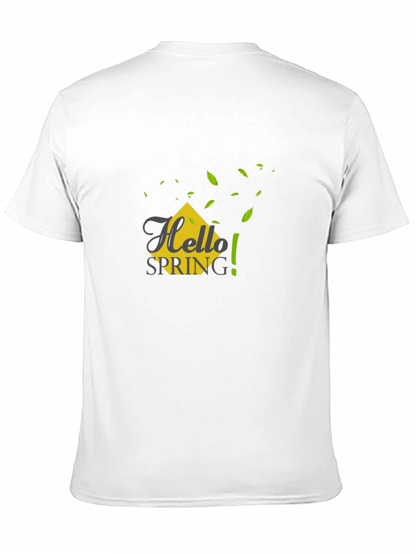 Hello Spring Graphic Tee - Black Casual T-Shirt