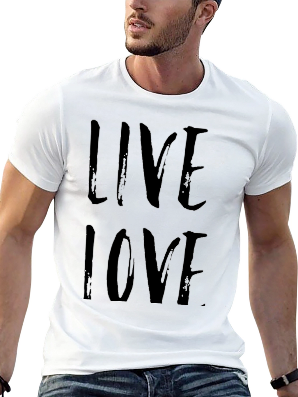 Live Love Black Graphic Tee