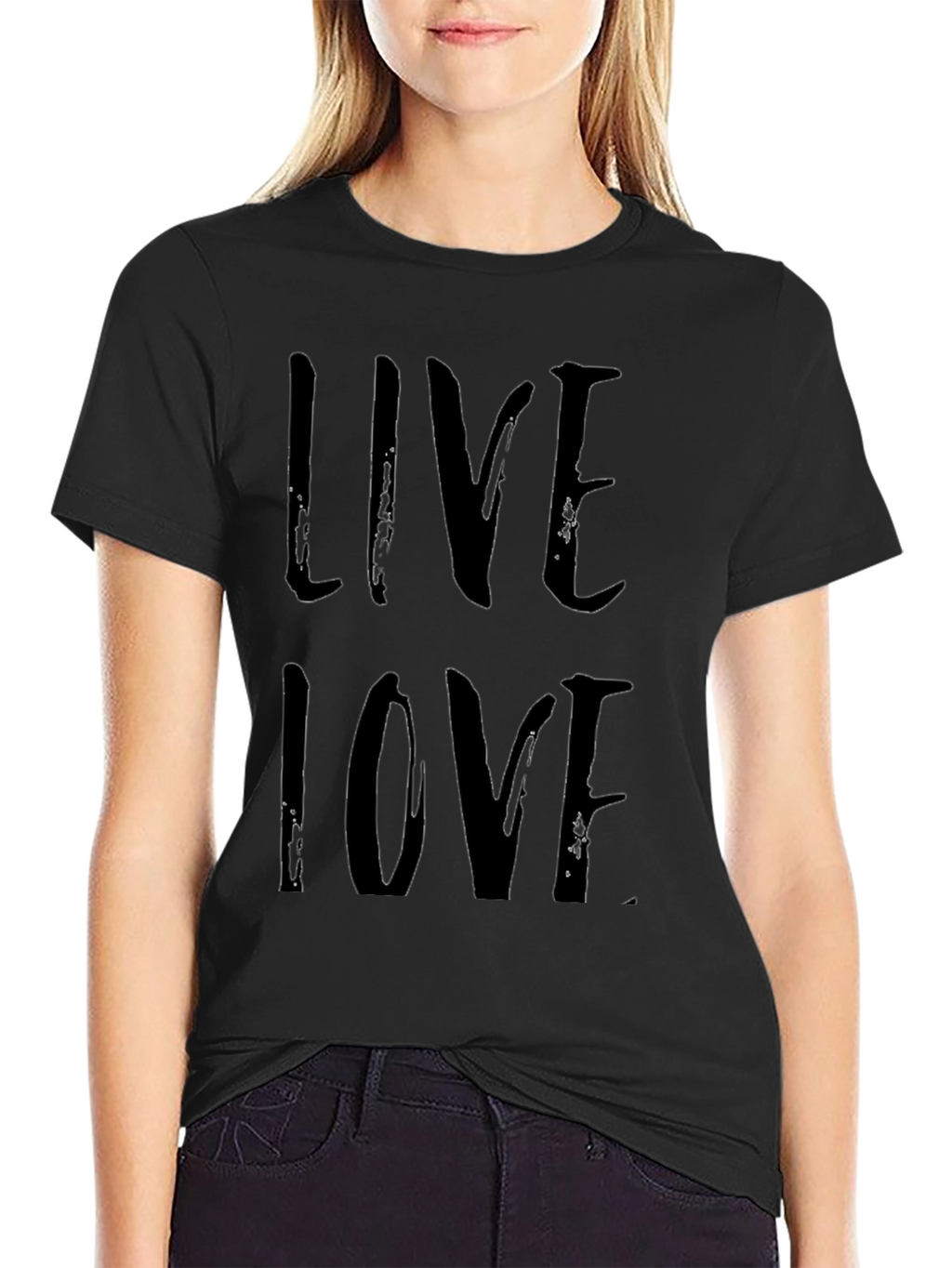 Live Love Black Graphic Tee