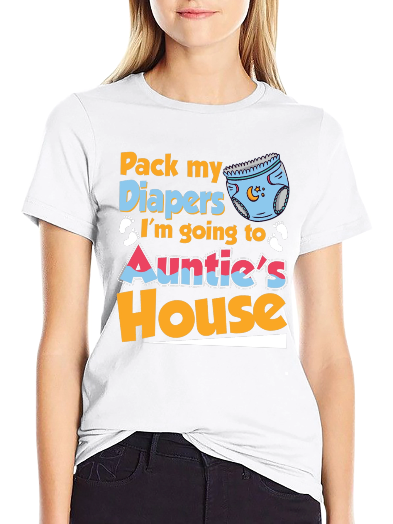 Pack My Diapers Aunties House Baby Tee