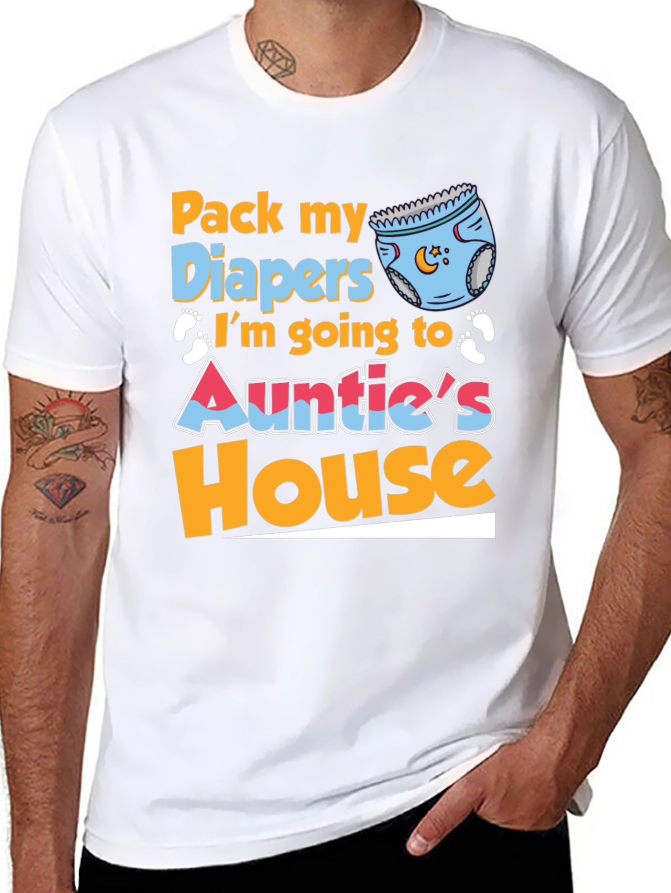 Pack My Diapers Aunties House Baby Tee
