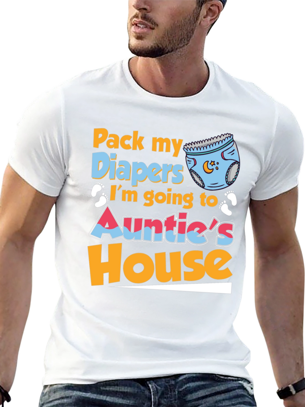 Pack My Diapers Aunties House Baby Tee