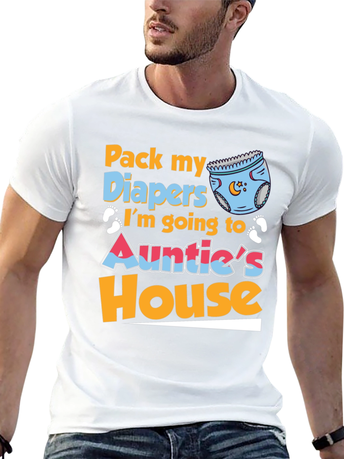 Pack My Diapers Aunties House Baby Tee