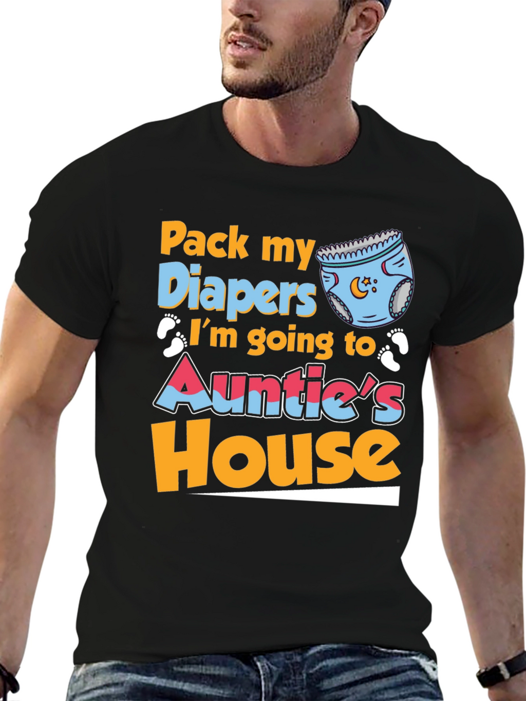 Pack My Diapers Aunties House Baby Tee