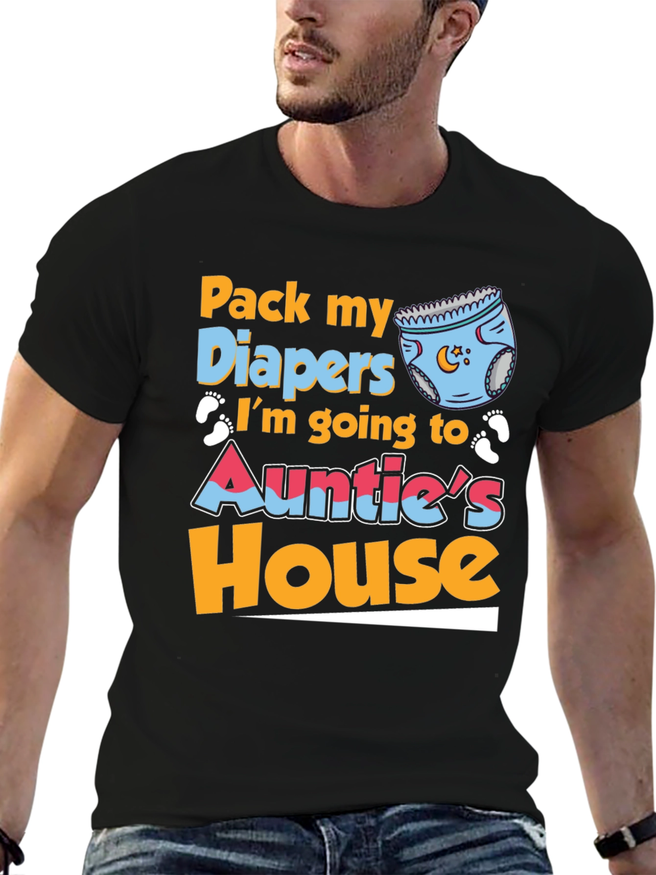Pack My Diapers Aunties House Baby Tee