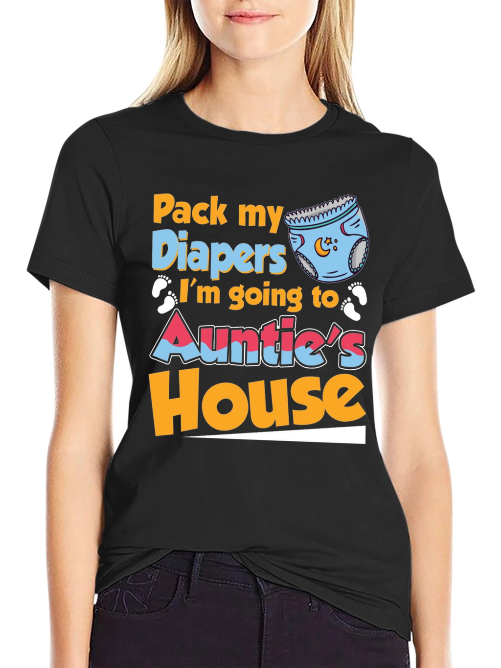 Pack My Diapers Aunties House Baby Tee