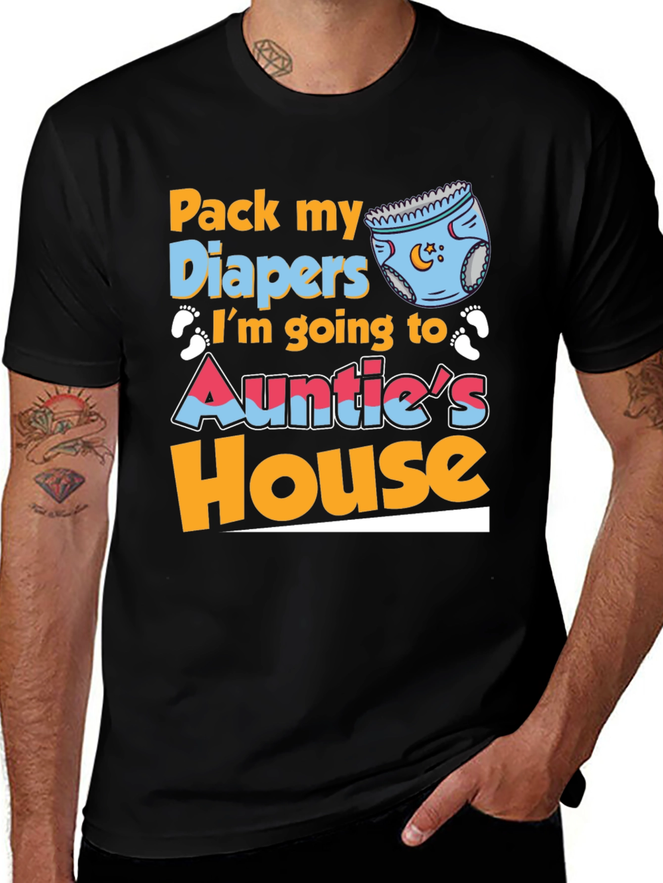 Pack My Diapers Aunties House Baby Tee