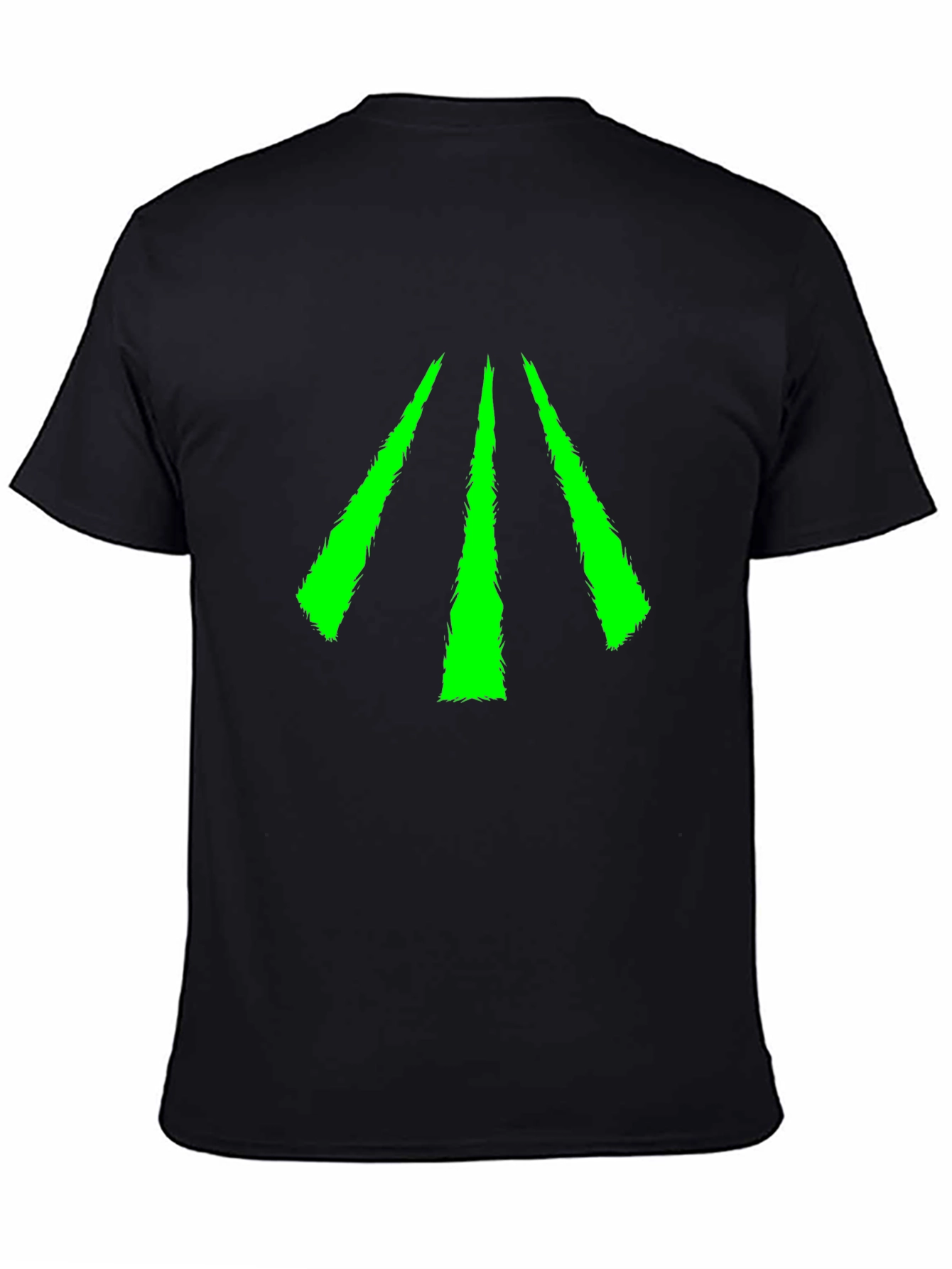 Neon Green Arrow Graphic Black Tee