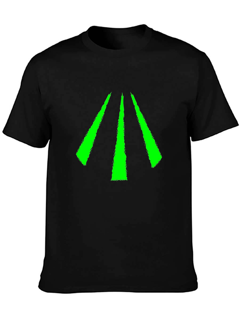 Neon Green Arrow Graphic Black Tee