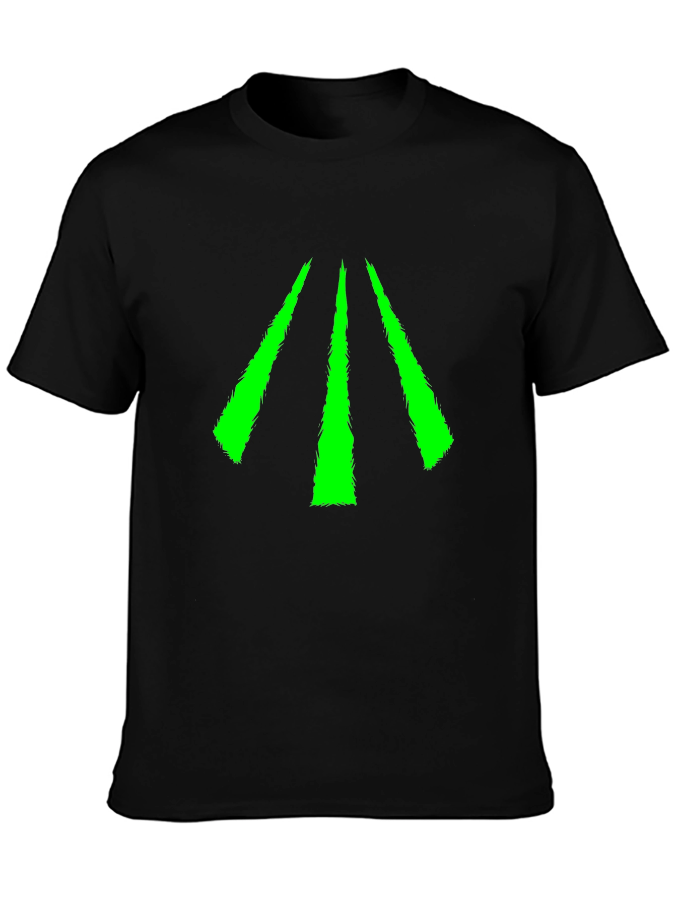 Neon Green Arrow Graphic Black Tee