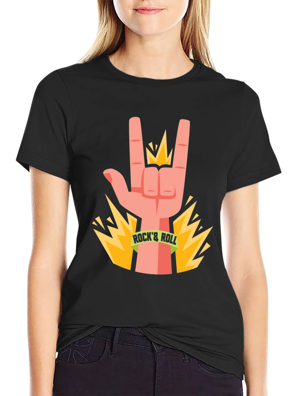 Rock & Roll Hand Graphic T-Shirt