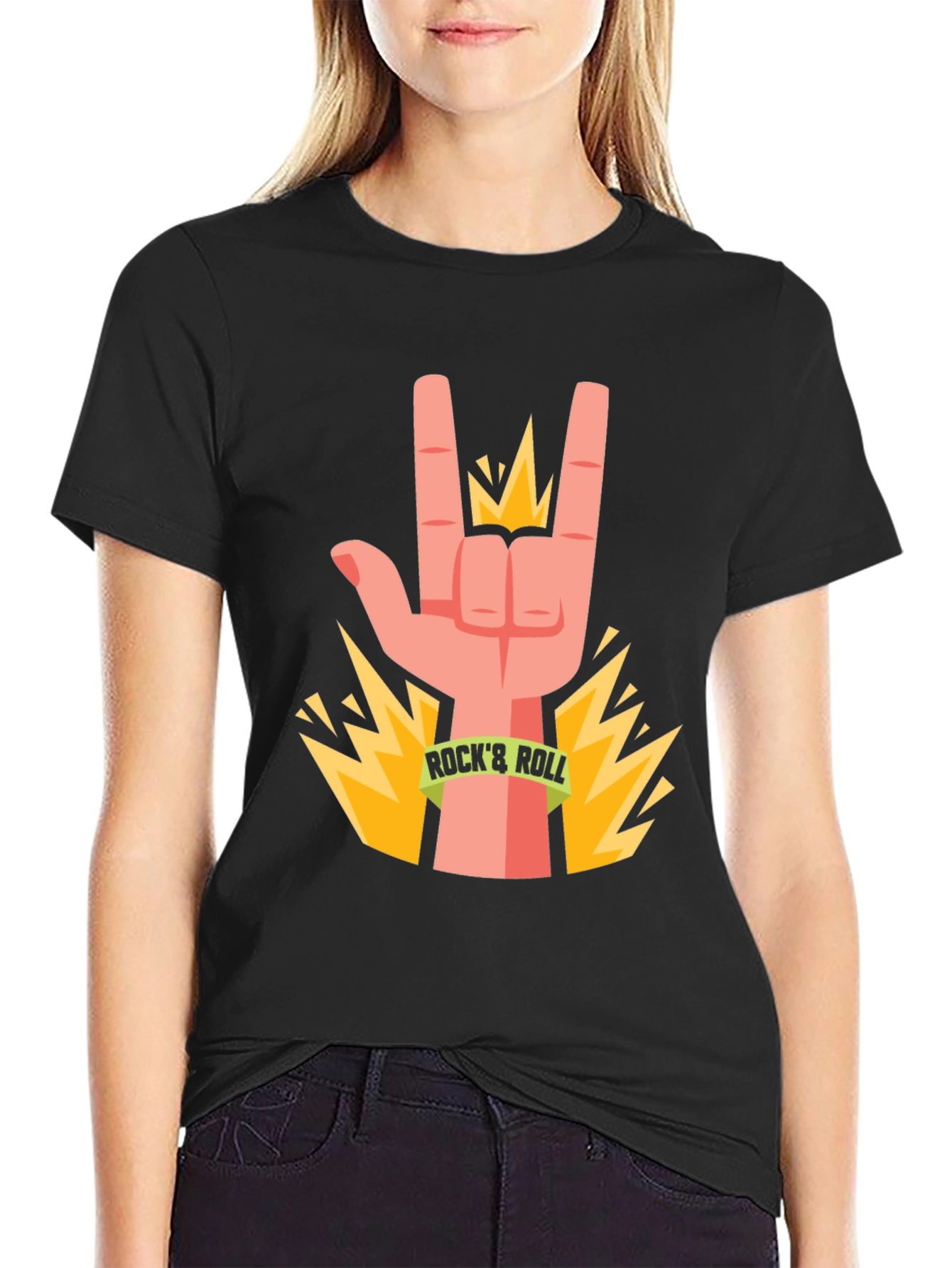 Rock & Roll Hand Graphic T-Shirt