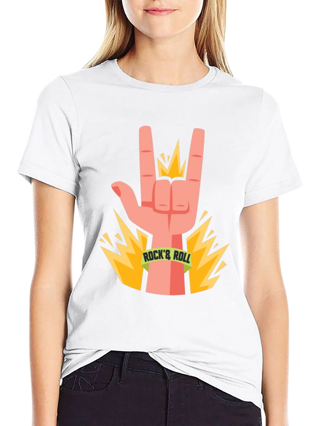 Rock & Roll Hand Graphic T-Shirt