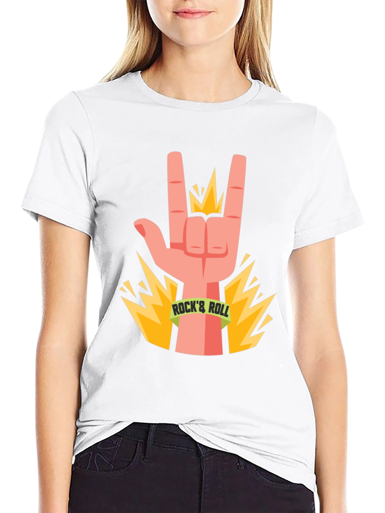 Rock & Roll Hand Graphic T-Shirt