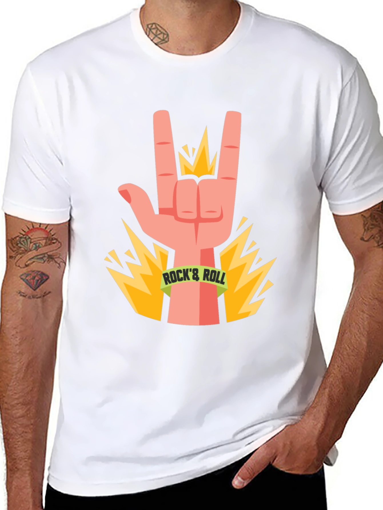 Rock & Roll Hand Graphic T-Shirt
