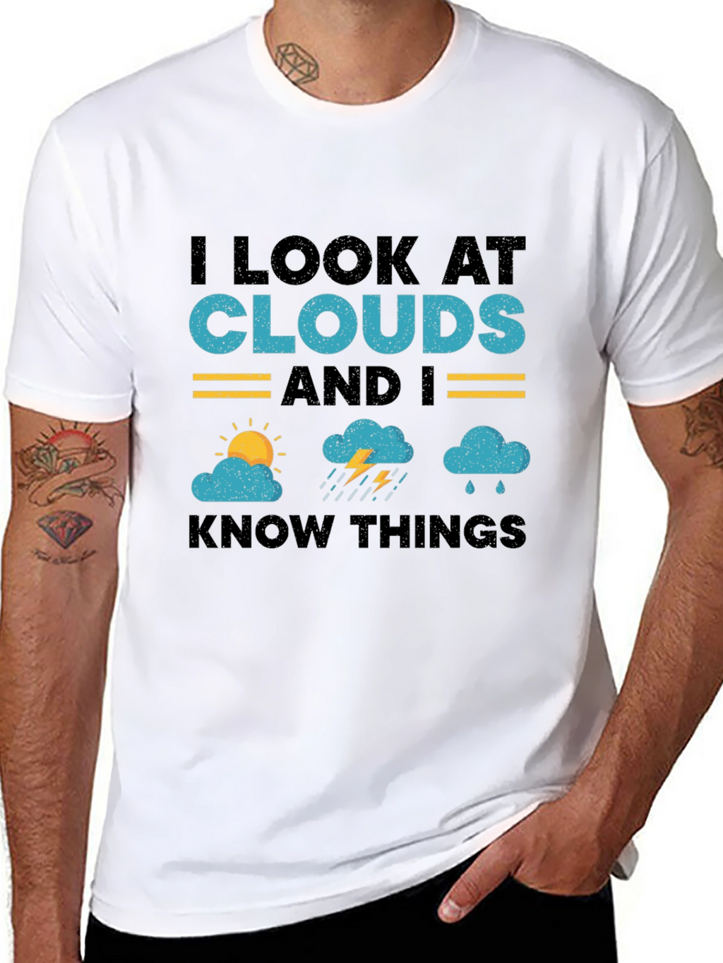 I Look At Clouds T-Shirt - Weather Lover Tee