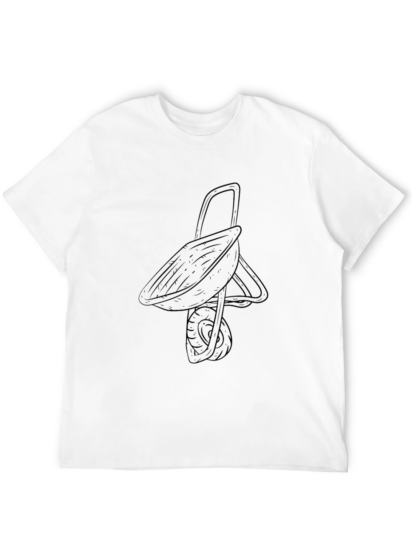 Mens Black Wheelbarrow Graphic Tee
