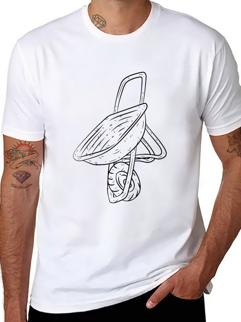 Mens Black Wheelbarrow Graphic Tee
