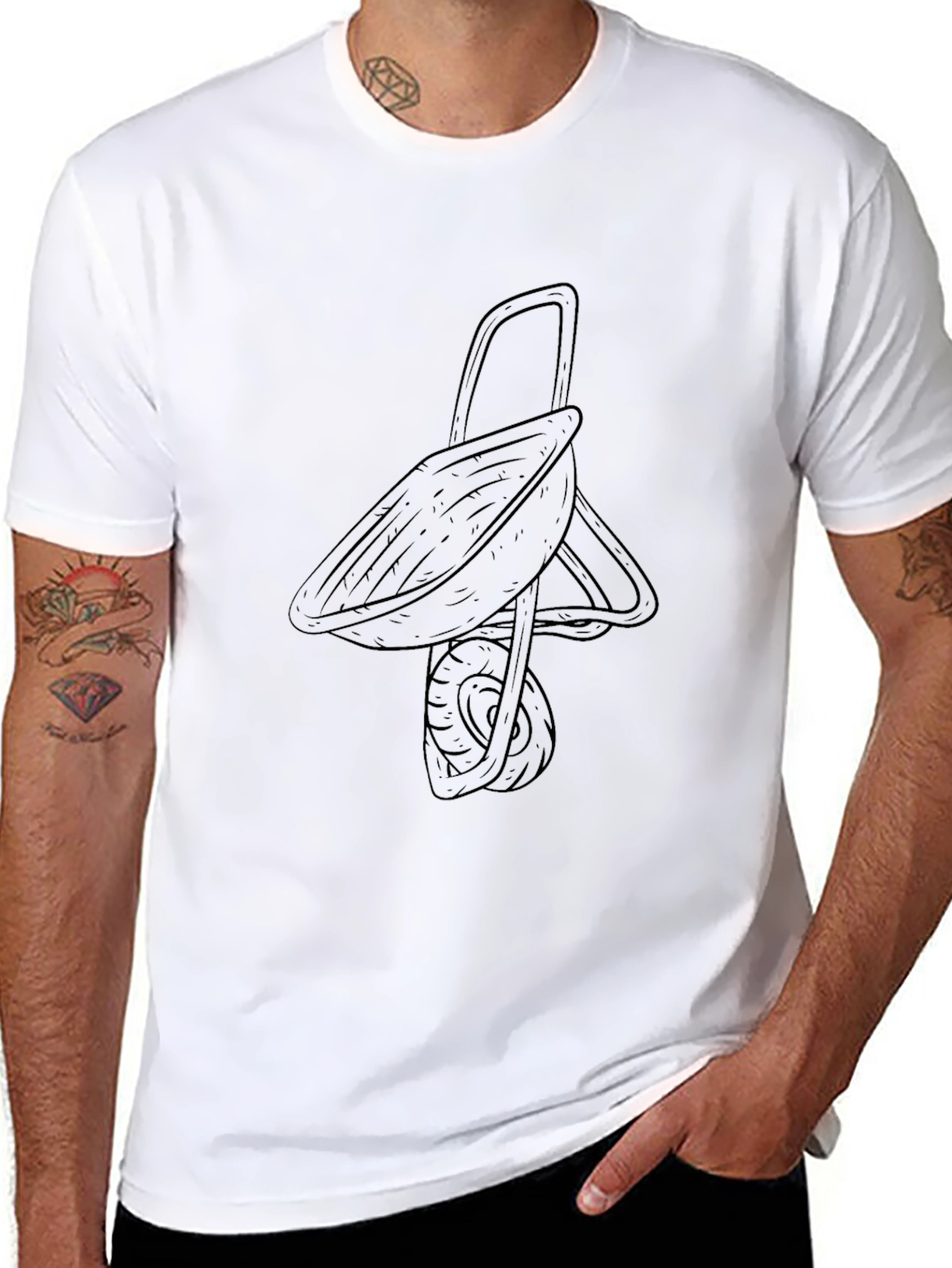 Mens Black Wheelbarrow Graphic Tee