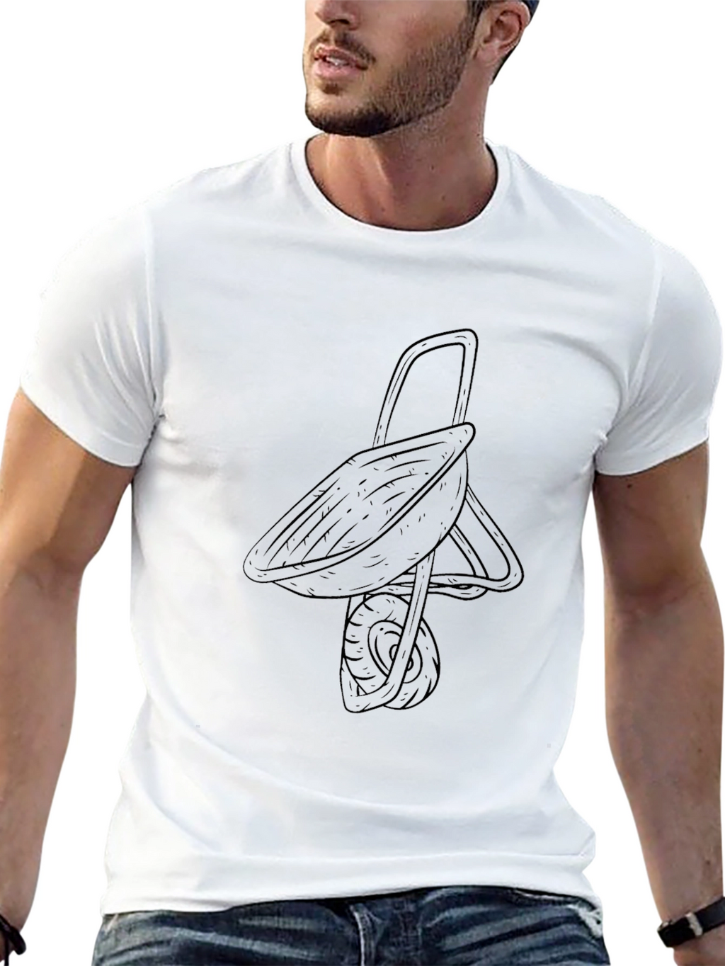 Mens Black Wheelbarrow Graphic Tee