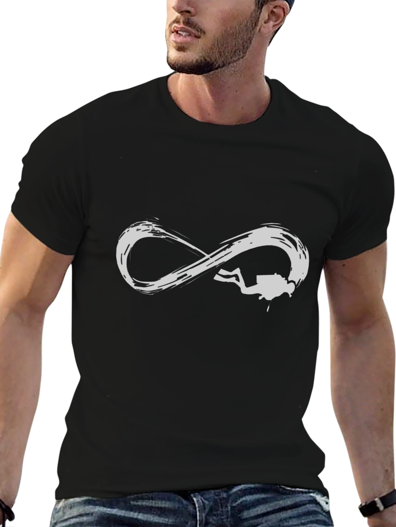 Diver Infinity Symbol Black Tee