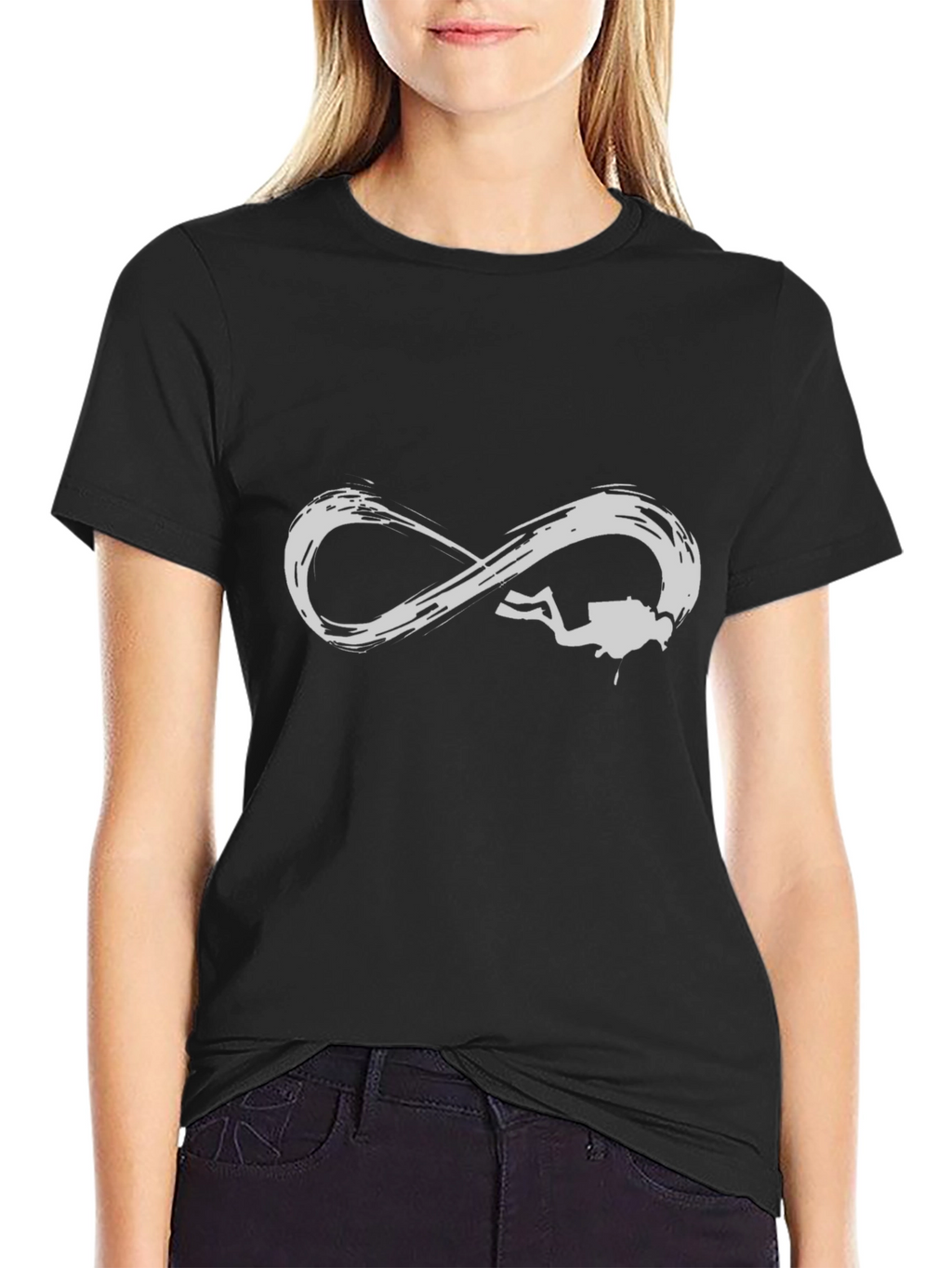 Diver Infinity Symbol Black Tee