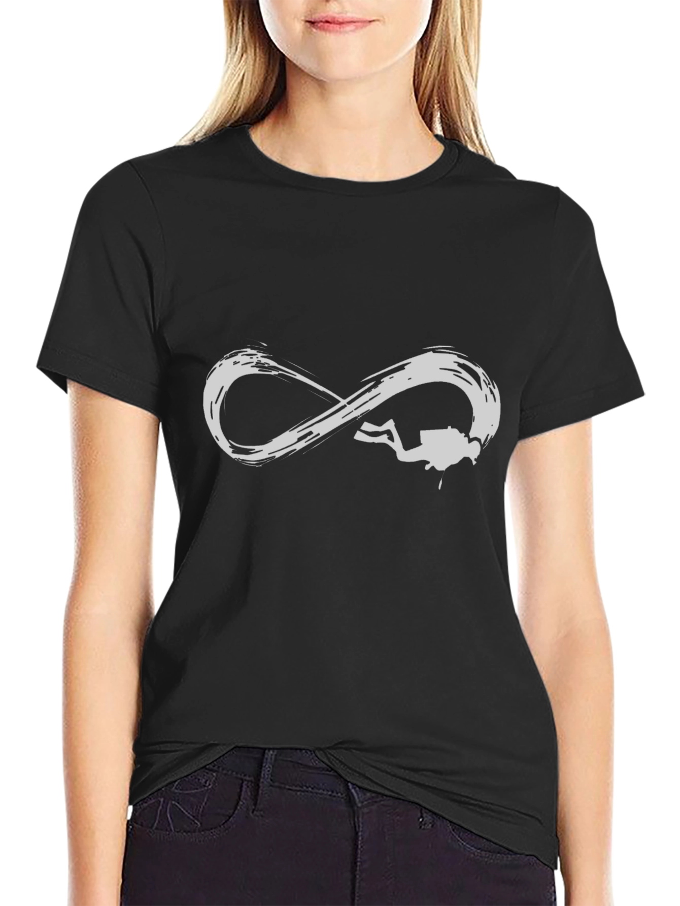 Diver Infinity Symbol Black Tee