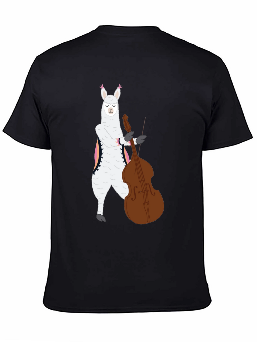 Llama Bass Player Graphic T-Shirt