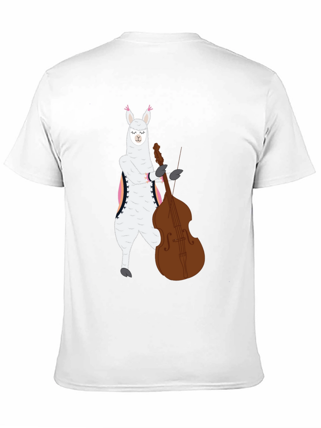 Llama Bass Player Graphic T-Shirt
