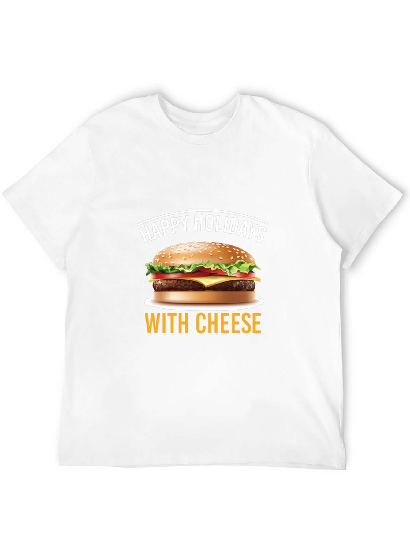 Happy Holidays With Cheese T-Shirt - Black