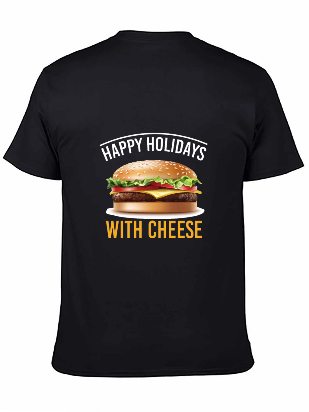 Happy Holidays With Cheese T-Shirt - Black