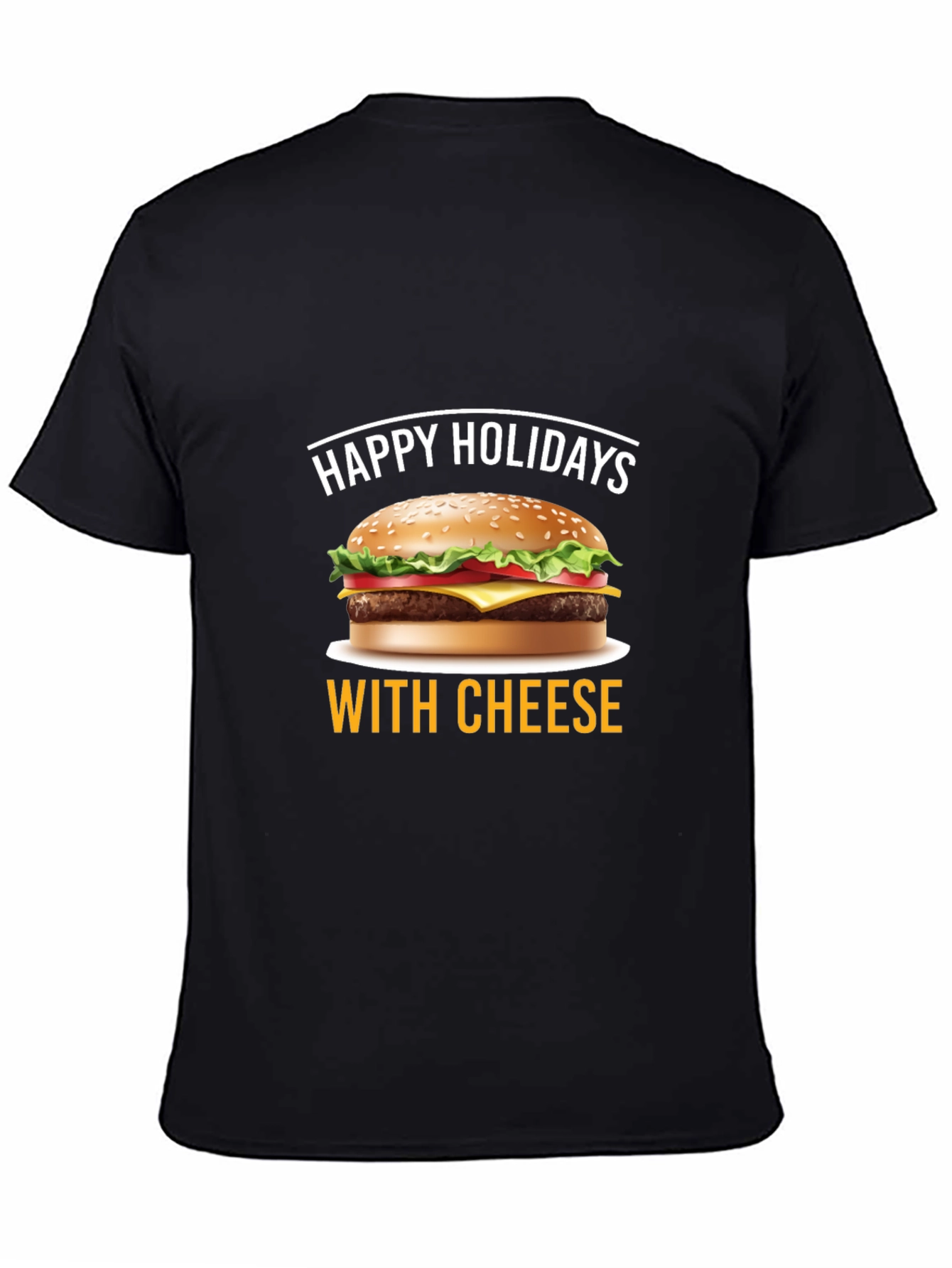 Happy Holidays With Cheese T-Shirt - Black