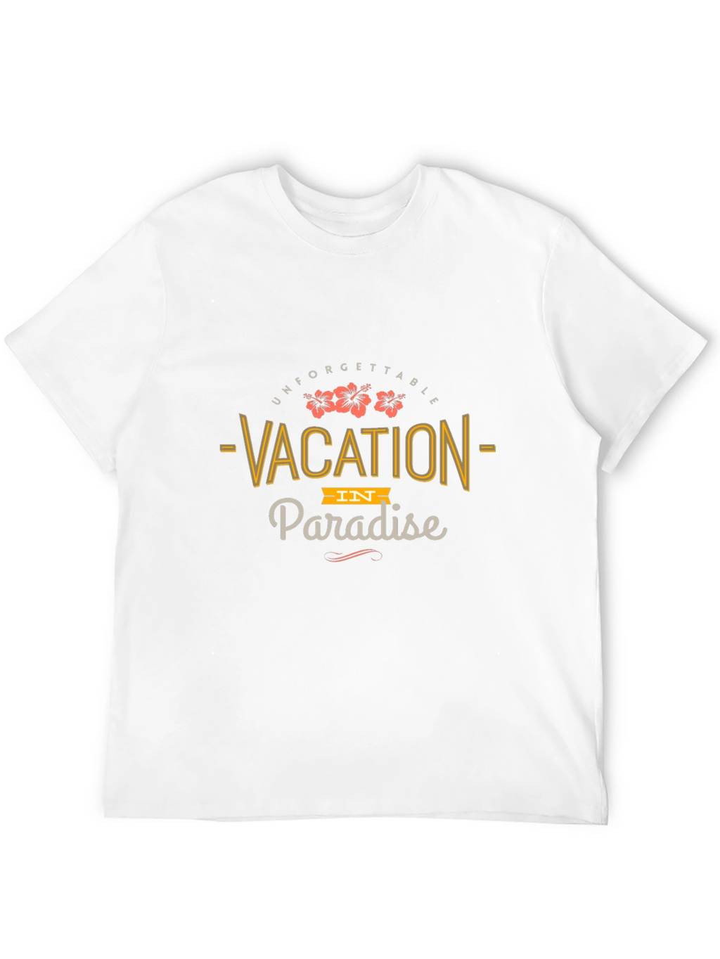 Vacation in Paradise Black Graphic T-Shirt
