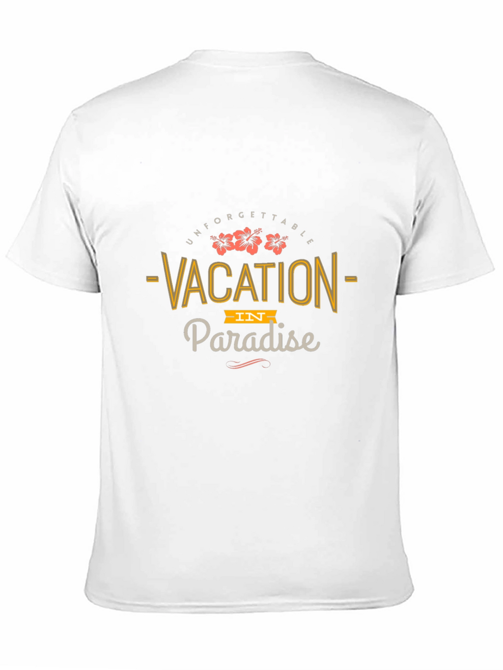Vacation in Paradise Black Graphic T-Shirt