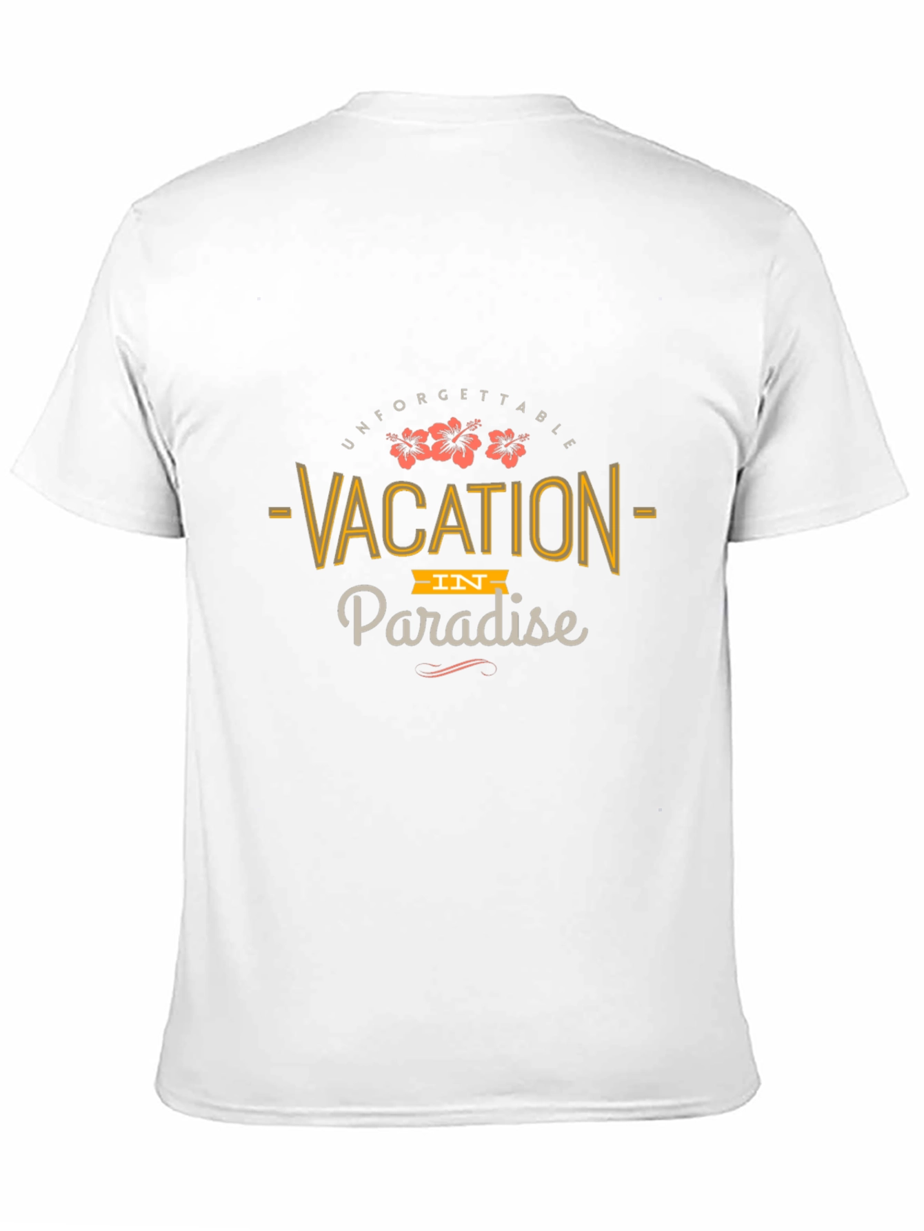 Vacation in Paradise Black Graphic T-Shirt