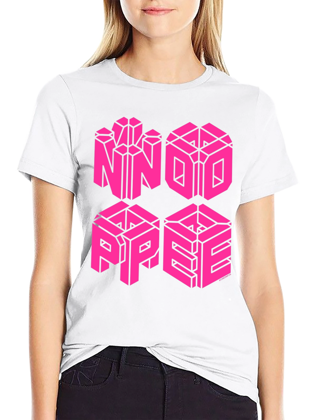 Optical Illusion Cube T-Shirt - Black